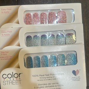 Color Street Retired Glitter Lot of 3 Sets